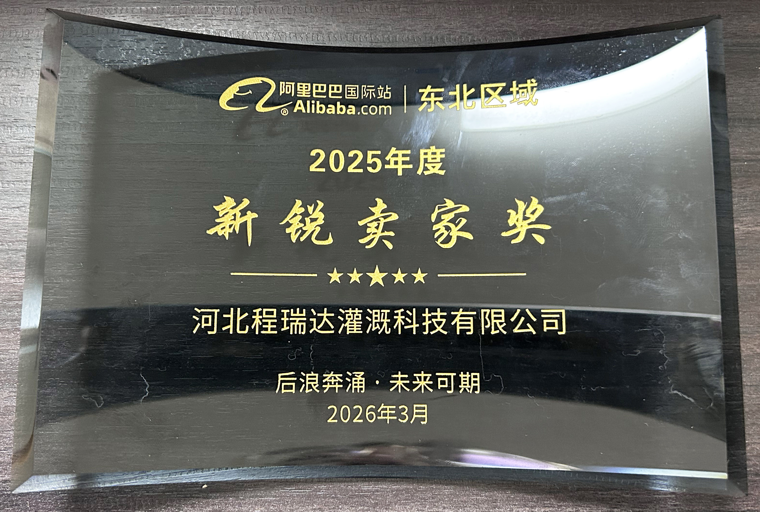 衡阳程瑞达灌溉 | 荣获阿里国际站新锐卖家奖